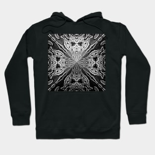 Sacred Geometry 3D Titanium Gothic Pyramid Architecture Hoodie